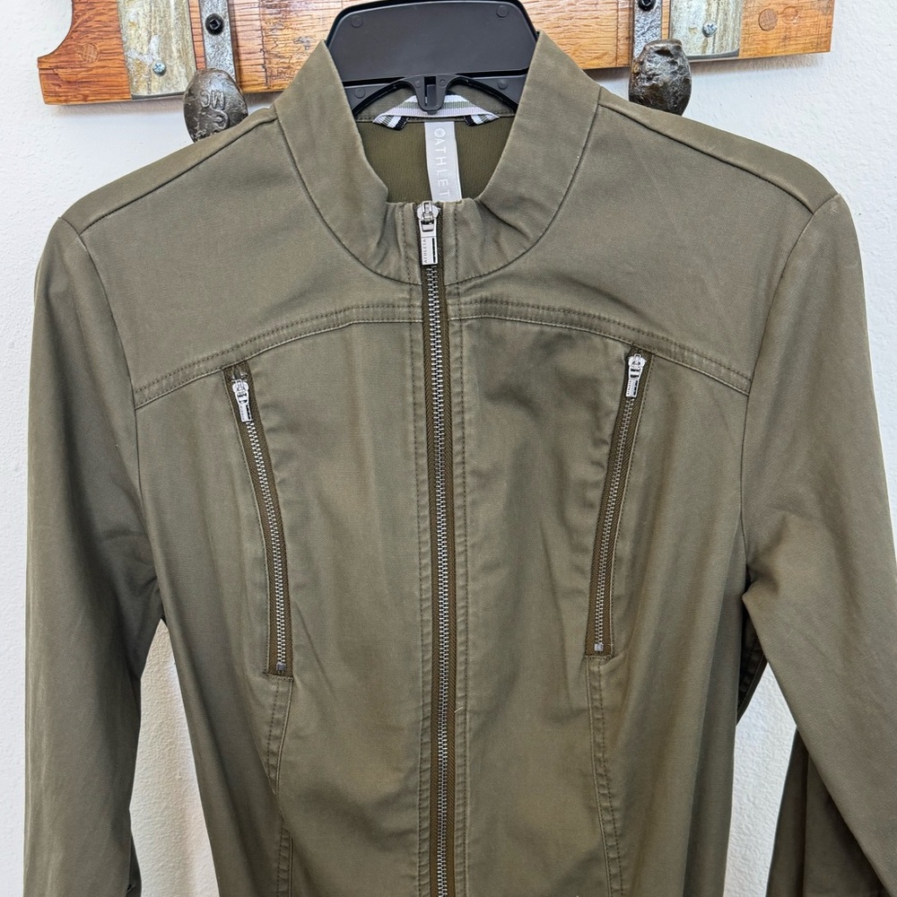 Athleta Cargo Summit Cargo Olive Green Jumpsuit (4) - Picture 10 of 12